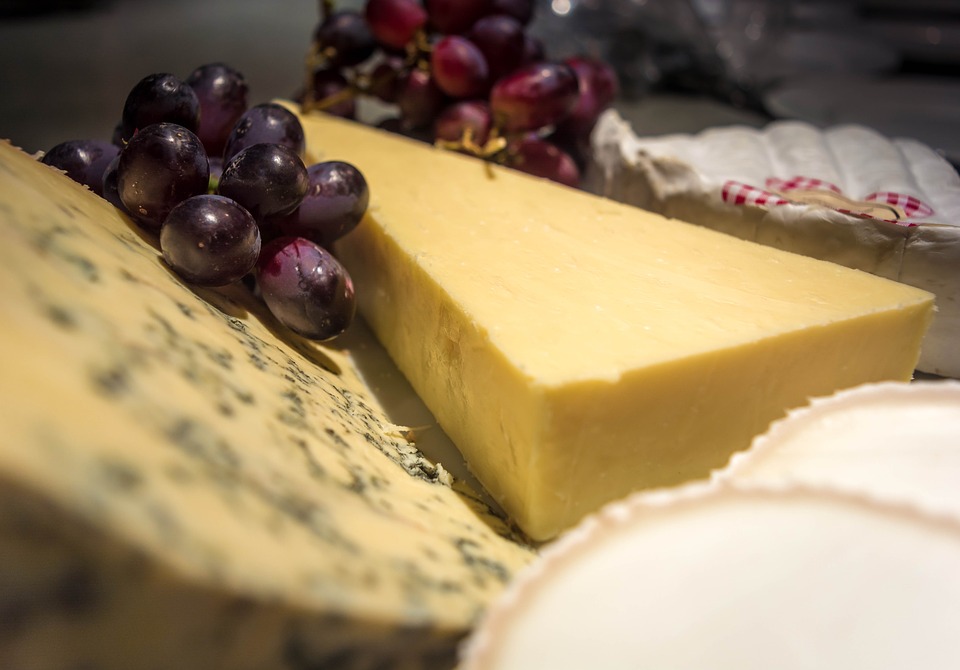 Brie and Ambert cheese