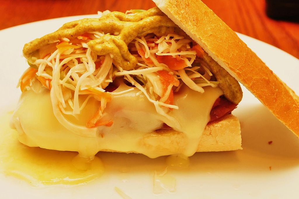 Sandwich with Swiss cheese