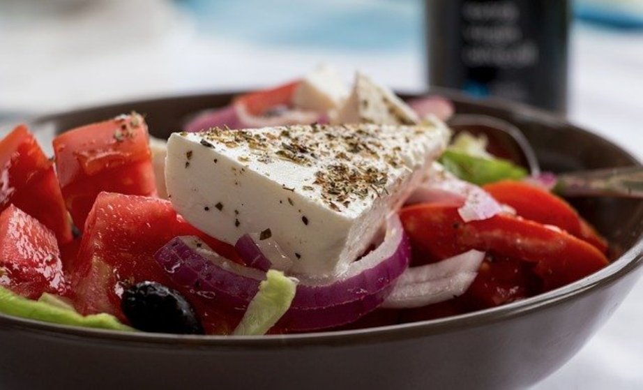 Greek salad and feta cheese