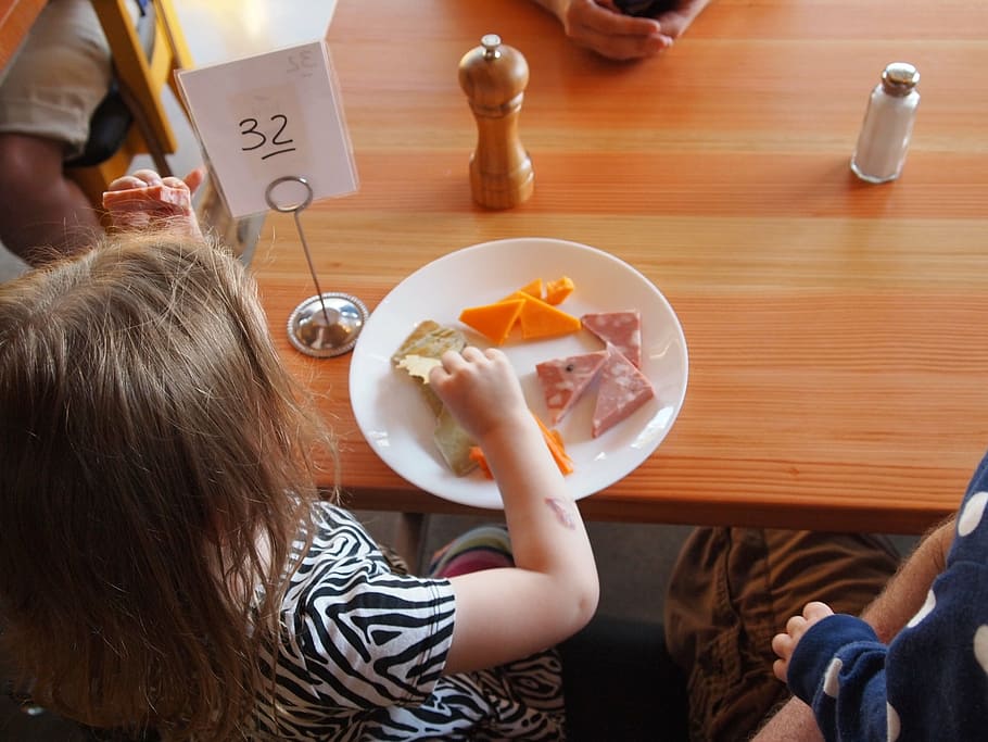 Child having food