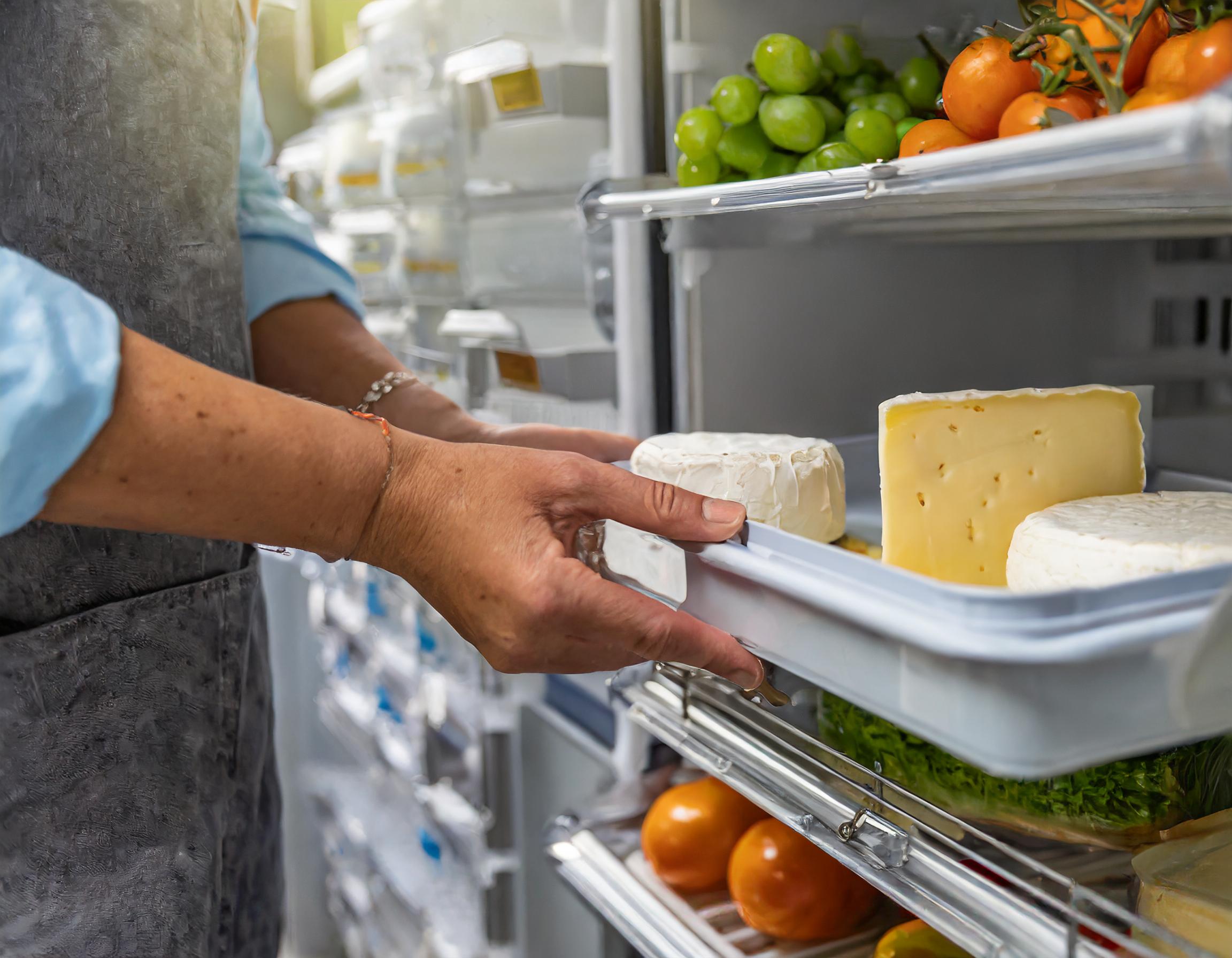 Storing cheese in the fridge