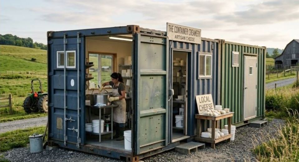Starage containers for cheese business