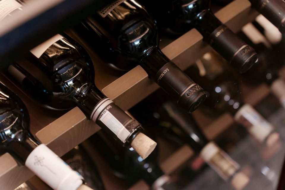 Bunch of wine bottles